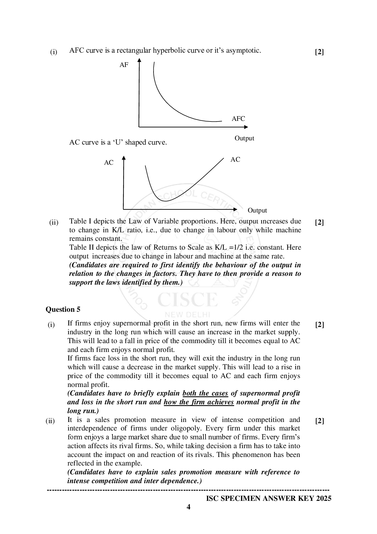 ISE Sample paper for Economics