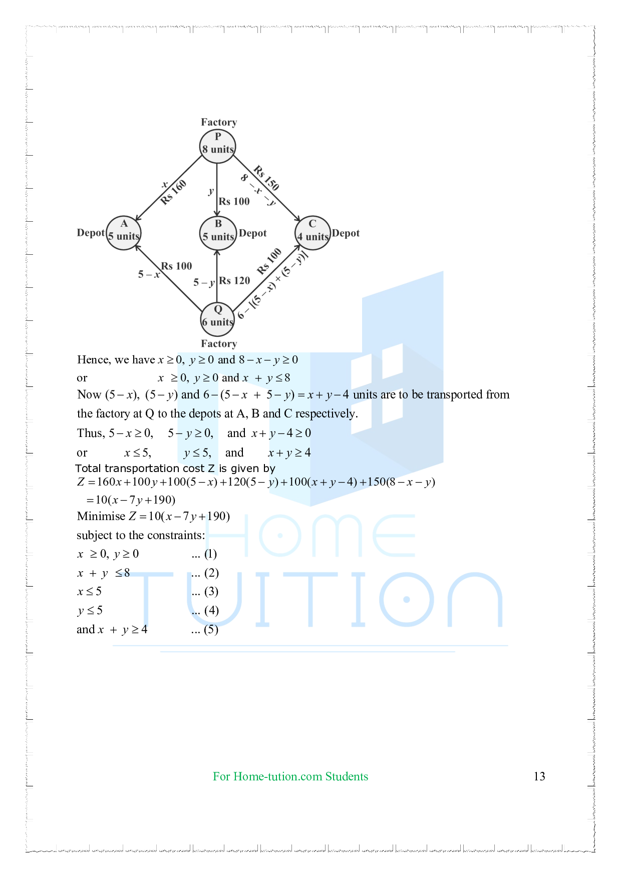 Important Questions For Class 12 Maths Chapter 12 Linear Programming