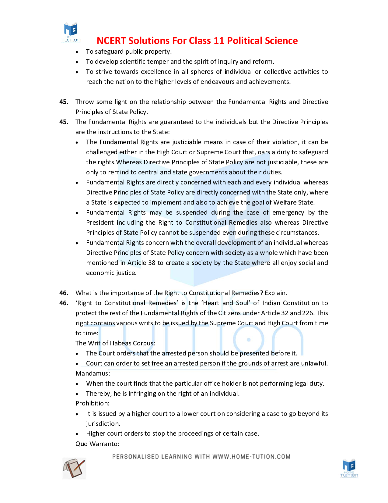 Chapter 2 Rights and Duties in the Indian Constitution