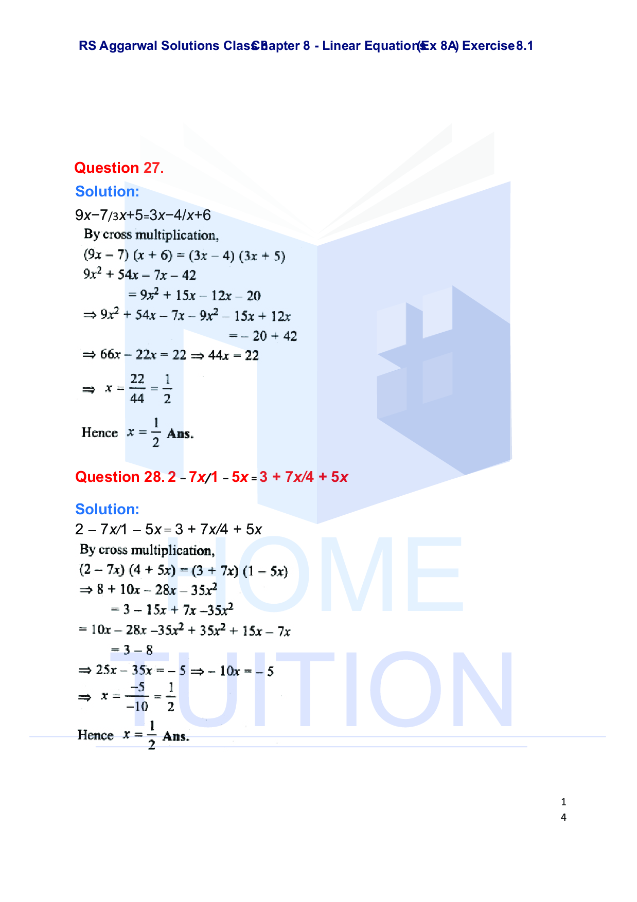 Chapter-8 Linear Equations