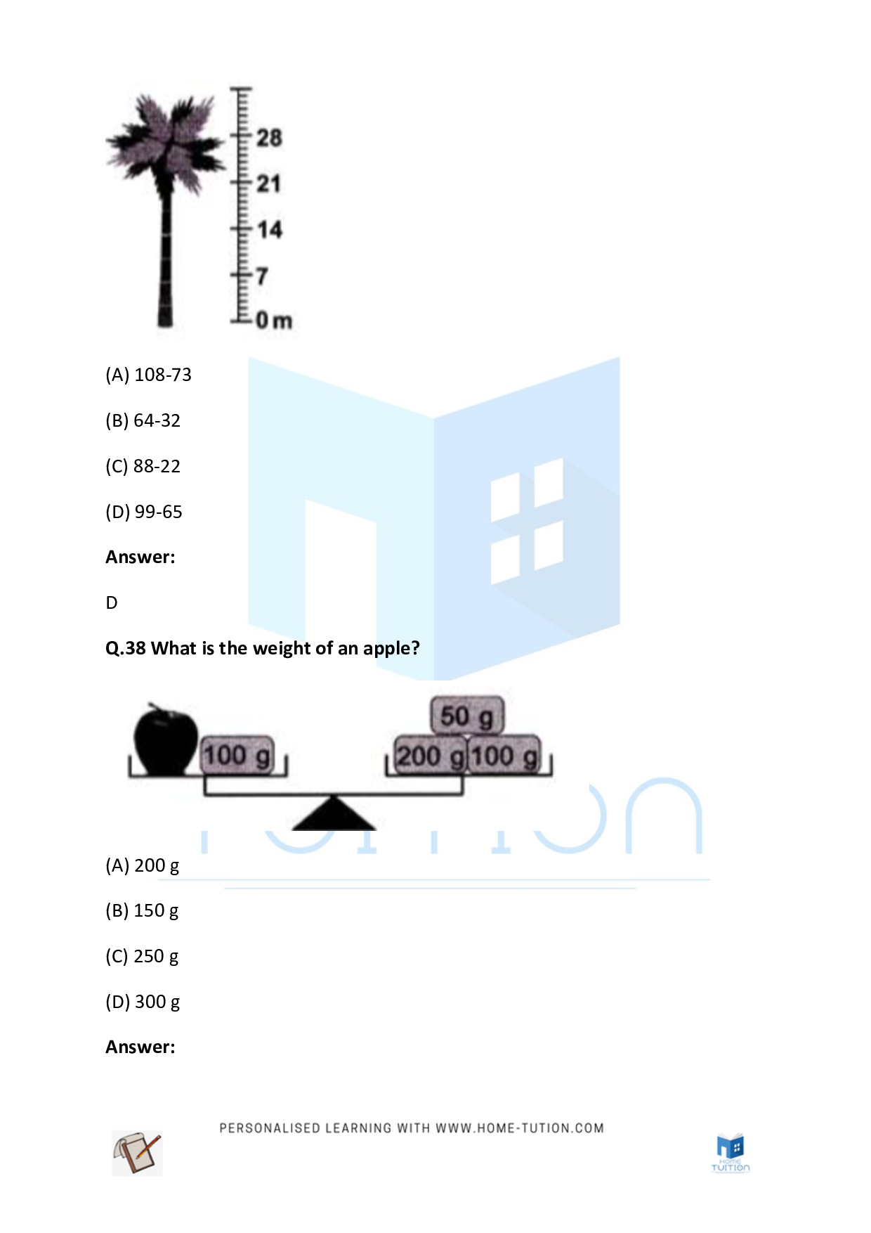 CBSE Class 2 Maths Length Weight and Capacity Worksheets 