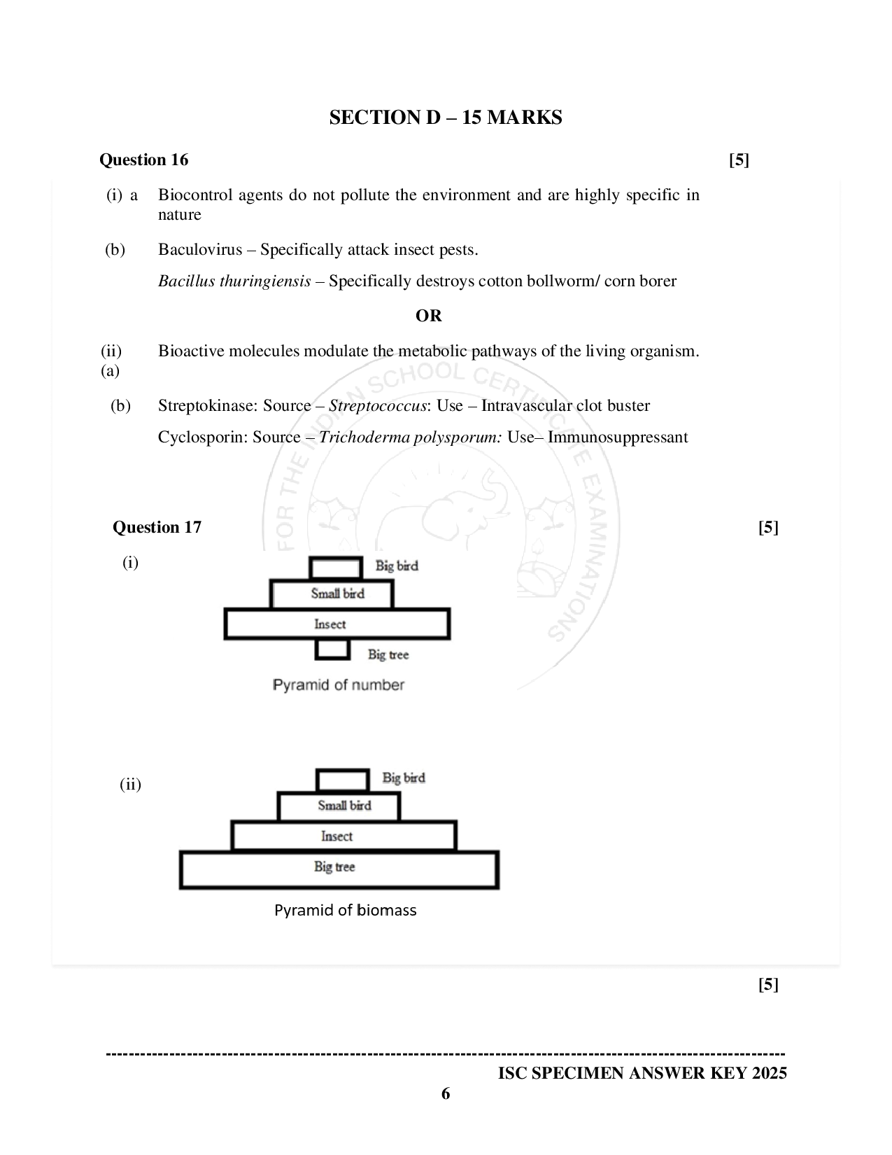 ISE Sample paper for Biology