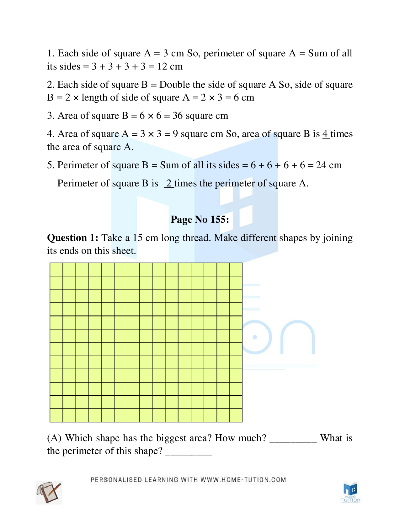 NCERT Class 5 Maths Chapter 11 Area and Its Boundary