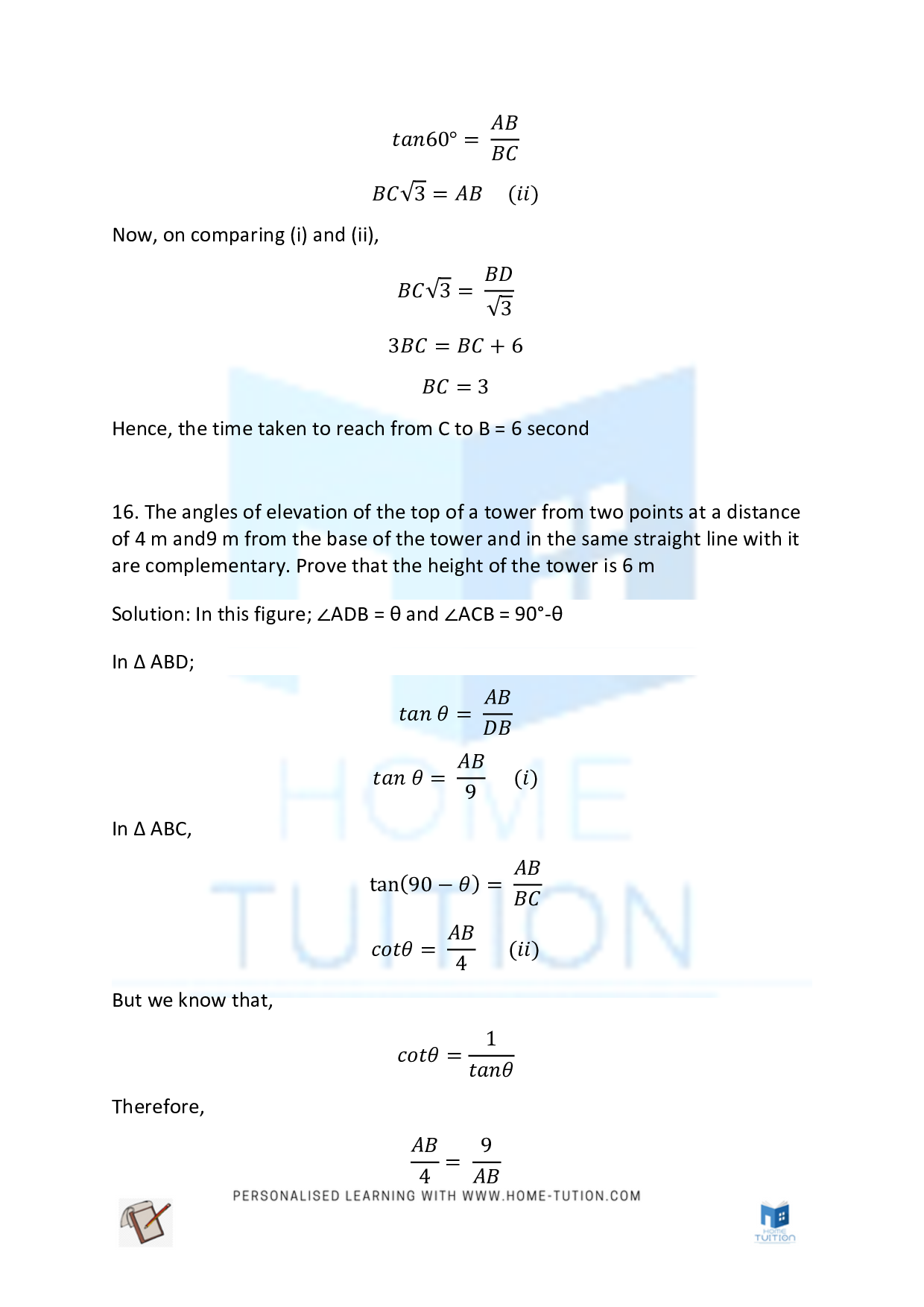 Chapter 9 Some Applications of Trigonometry