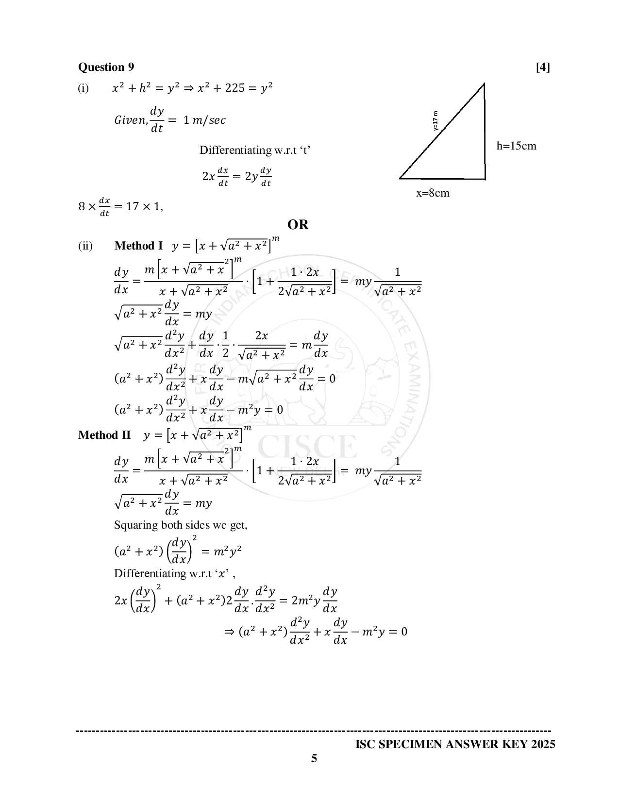 ISE Sample paper for Math’s