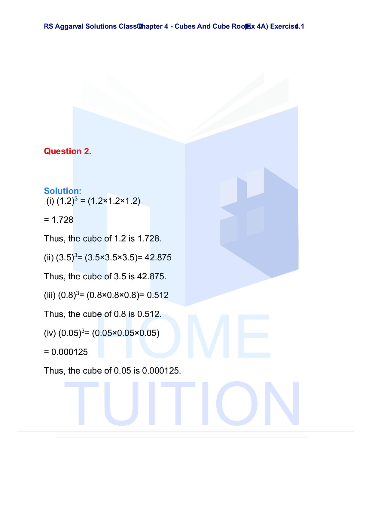 Chapter-4 Cubes and Cube Roots