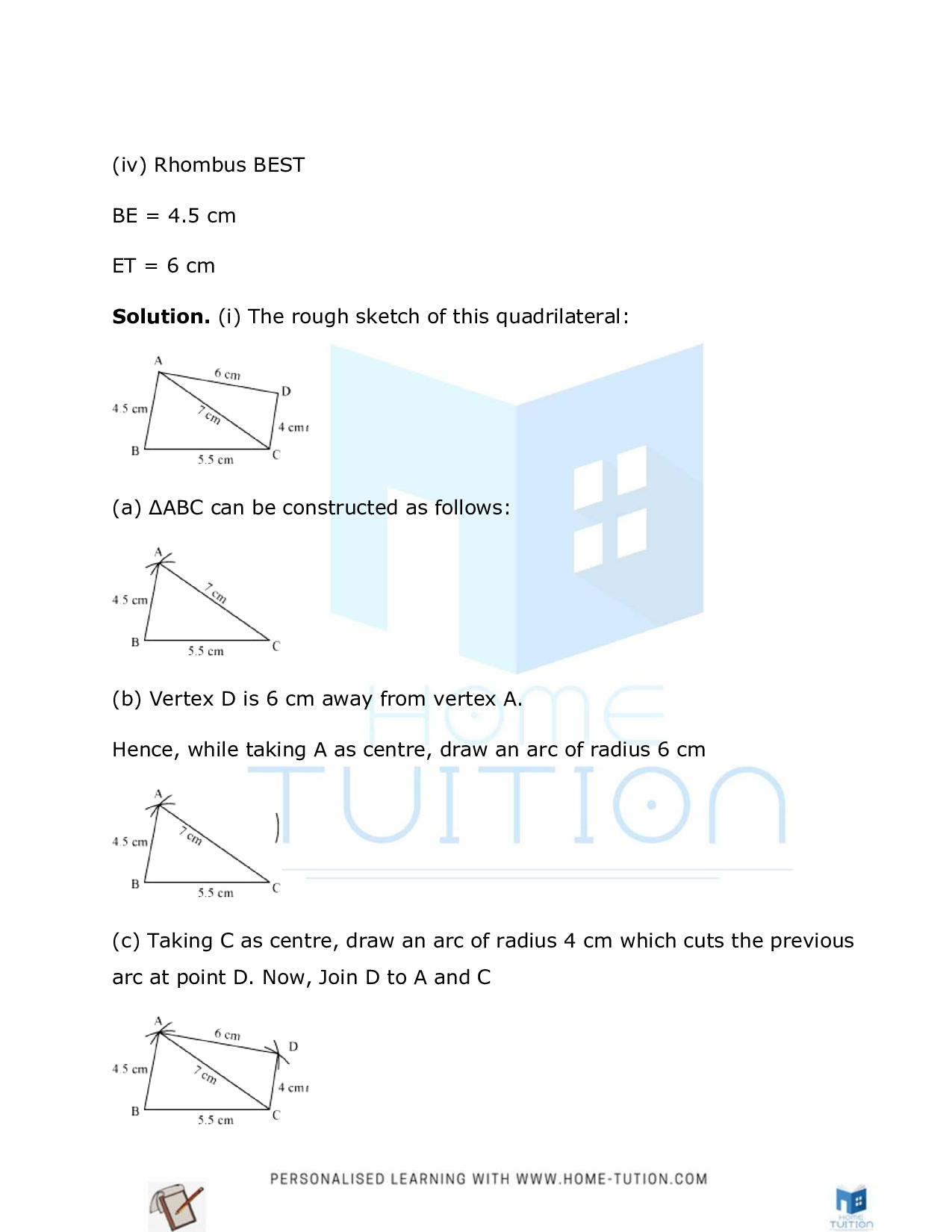 Class 8 Maths Chapter 4 Practical Geometry
