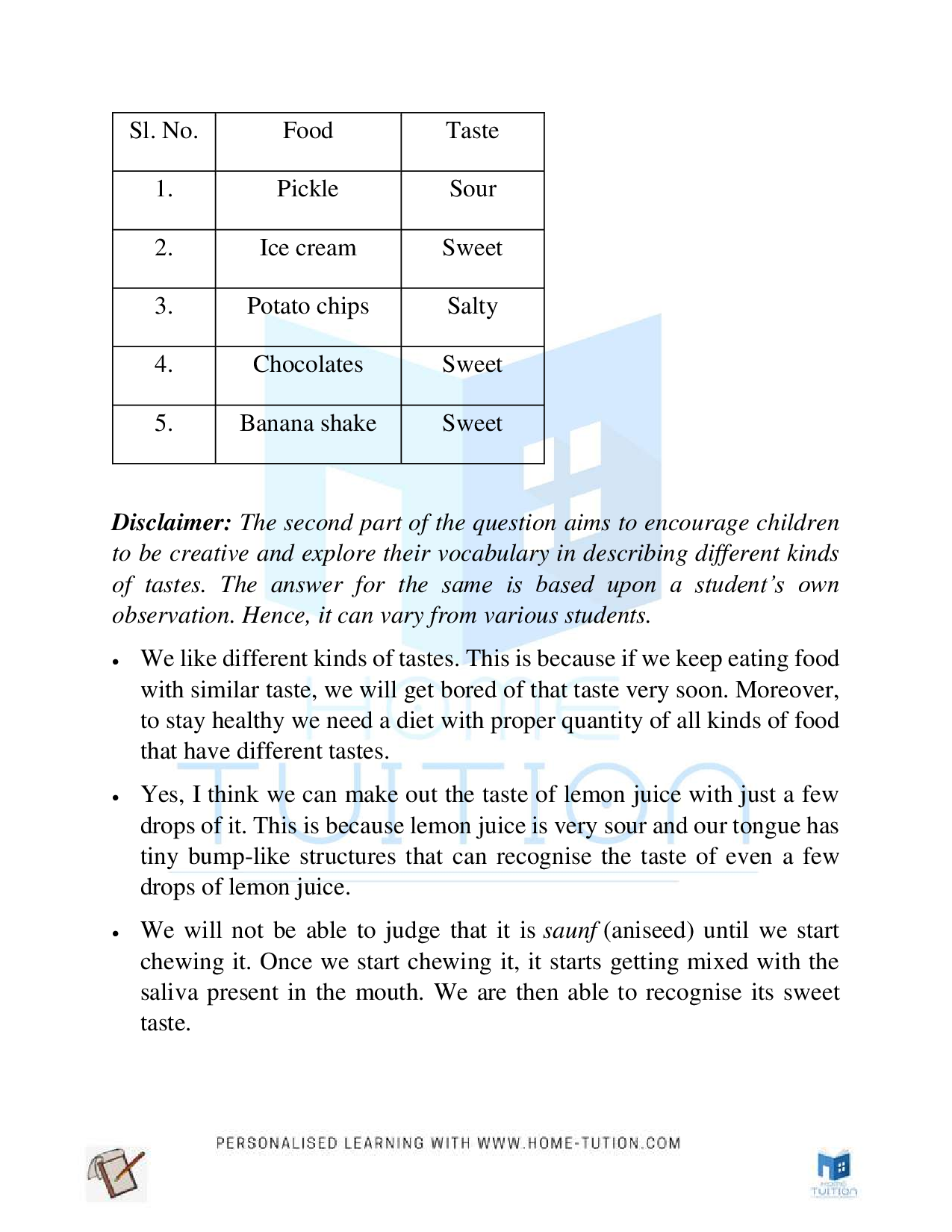 NCERT Class 5 EVS Chapter 3 From Tasting to Digesting