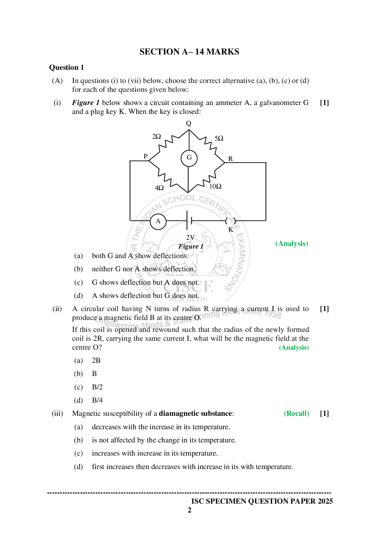 ISE Sample paper for Physics 