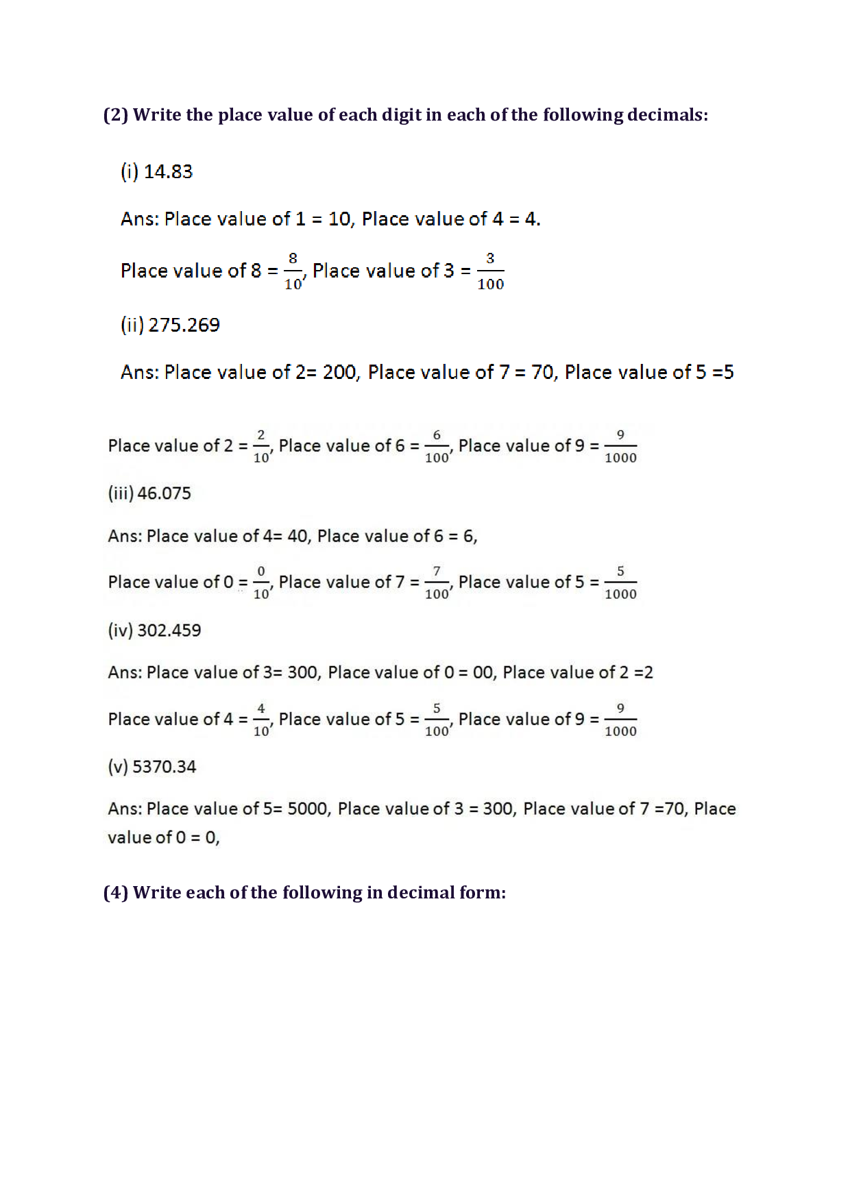 Chapter-7 Decimals