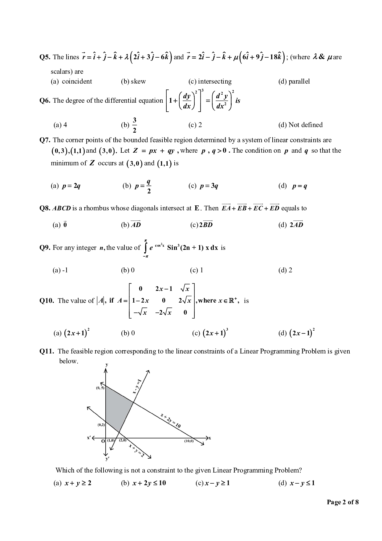 Class 12 Sample Papers for Maths