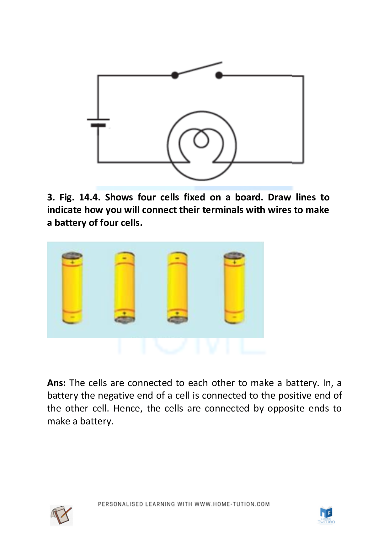 Class 7 Science Chapter 14 – Electric Current and Its Effects