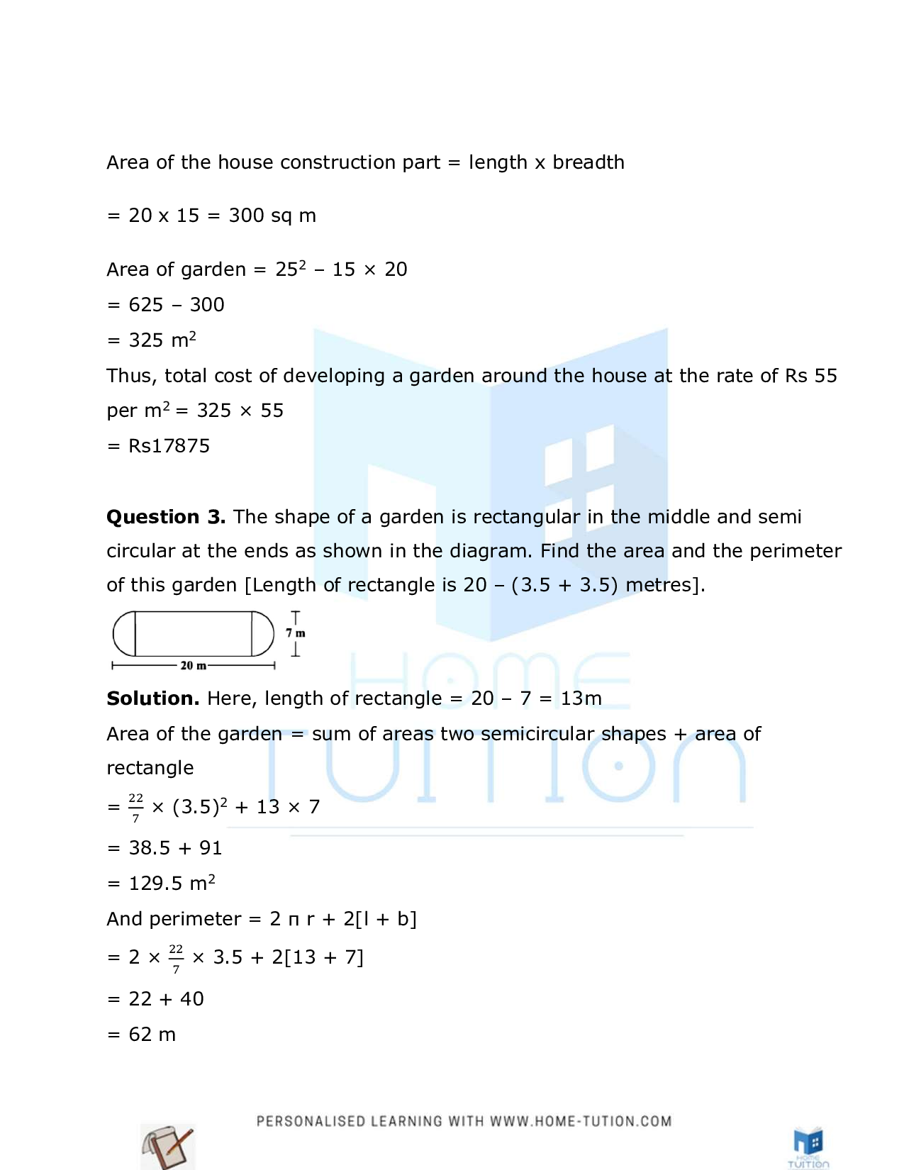 Class 8 Maths Chapter 11 Mensuration