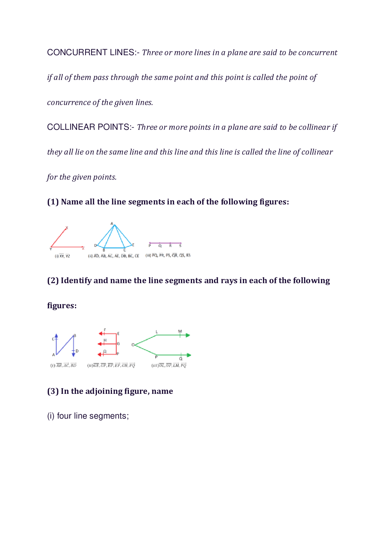 Chapter-11 Line Segment, Ray and Line