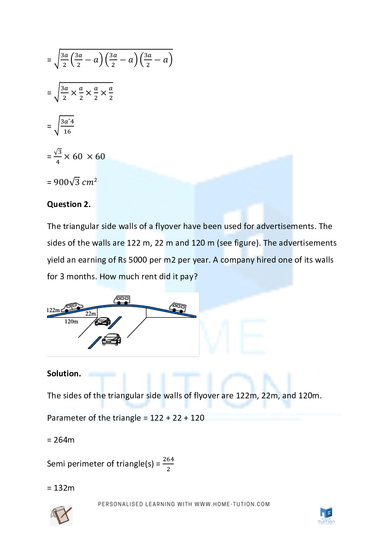 Class 9 Maths Chapter 12 Heron’s Formula