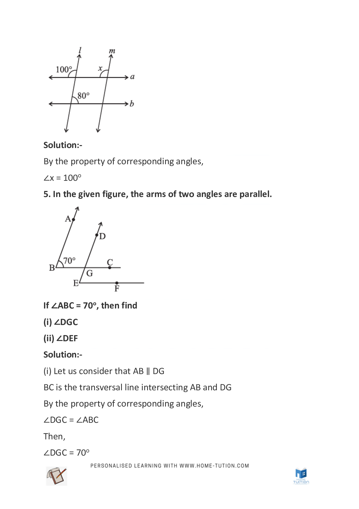Class 7 Maths Chapter 5 Lines and Angles
