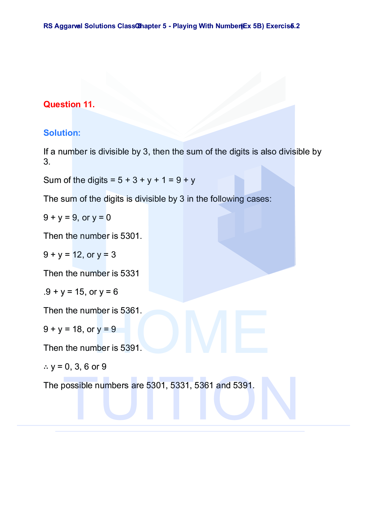 Chapter-5 Playing with Numbers