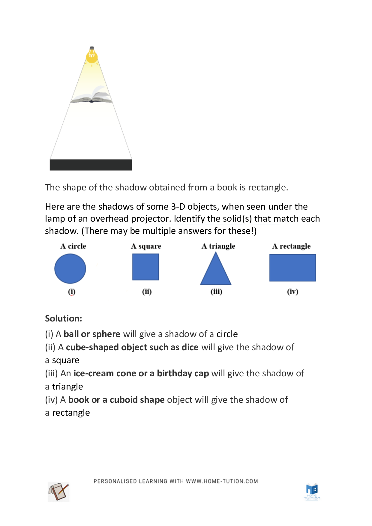 Class 7 Maths Chapter 15 Visualising Solid Shapes