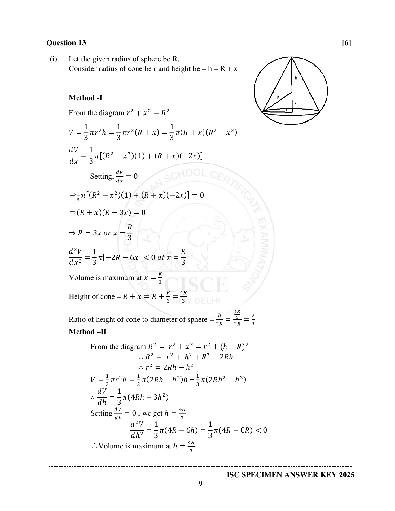 ISE Sample paper for Math’s