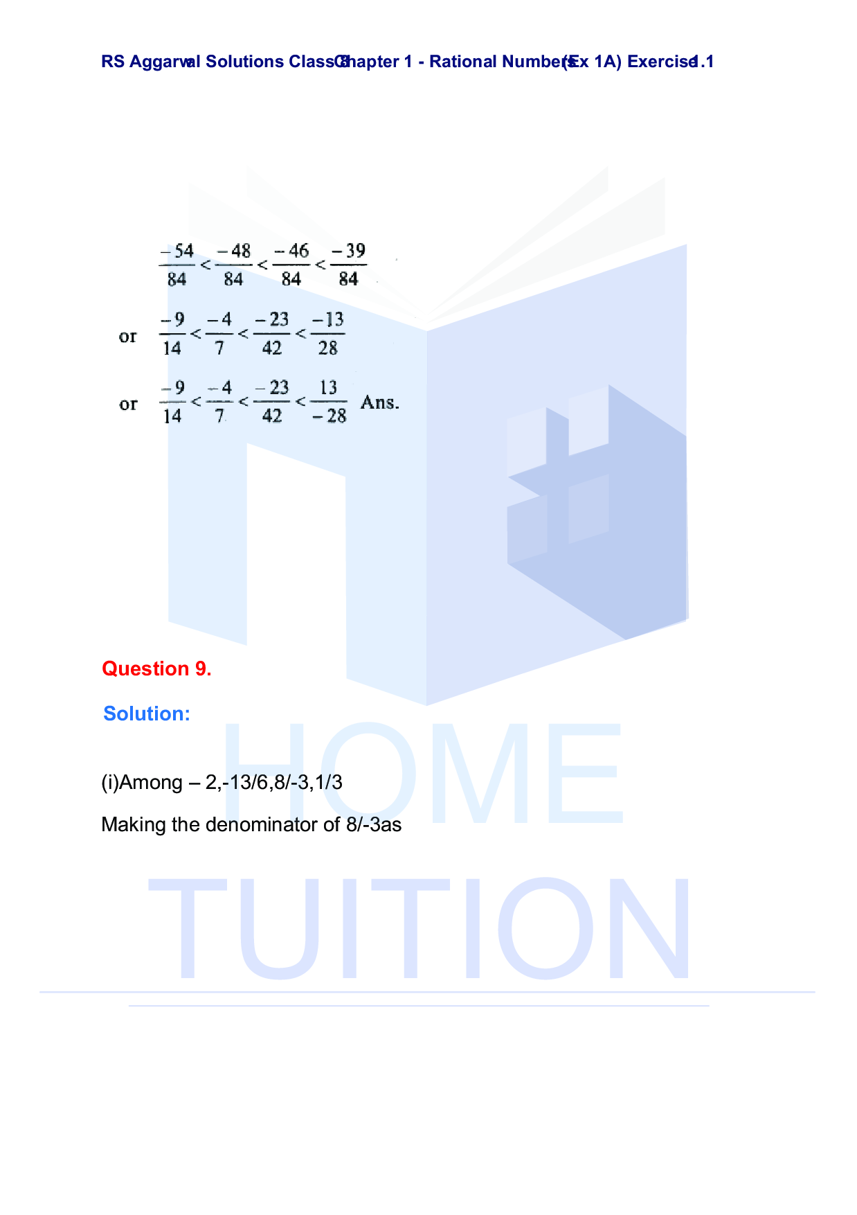 Chapter-1 Rational Numbers