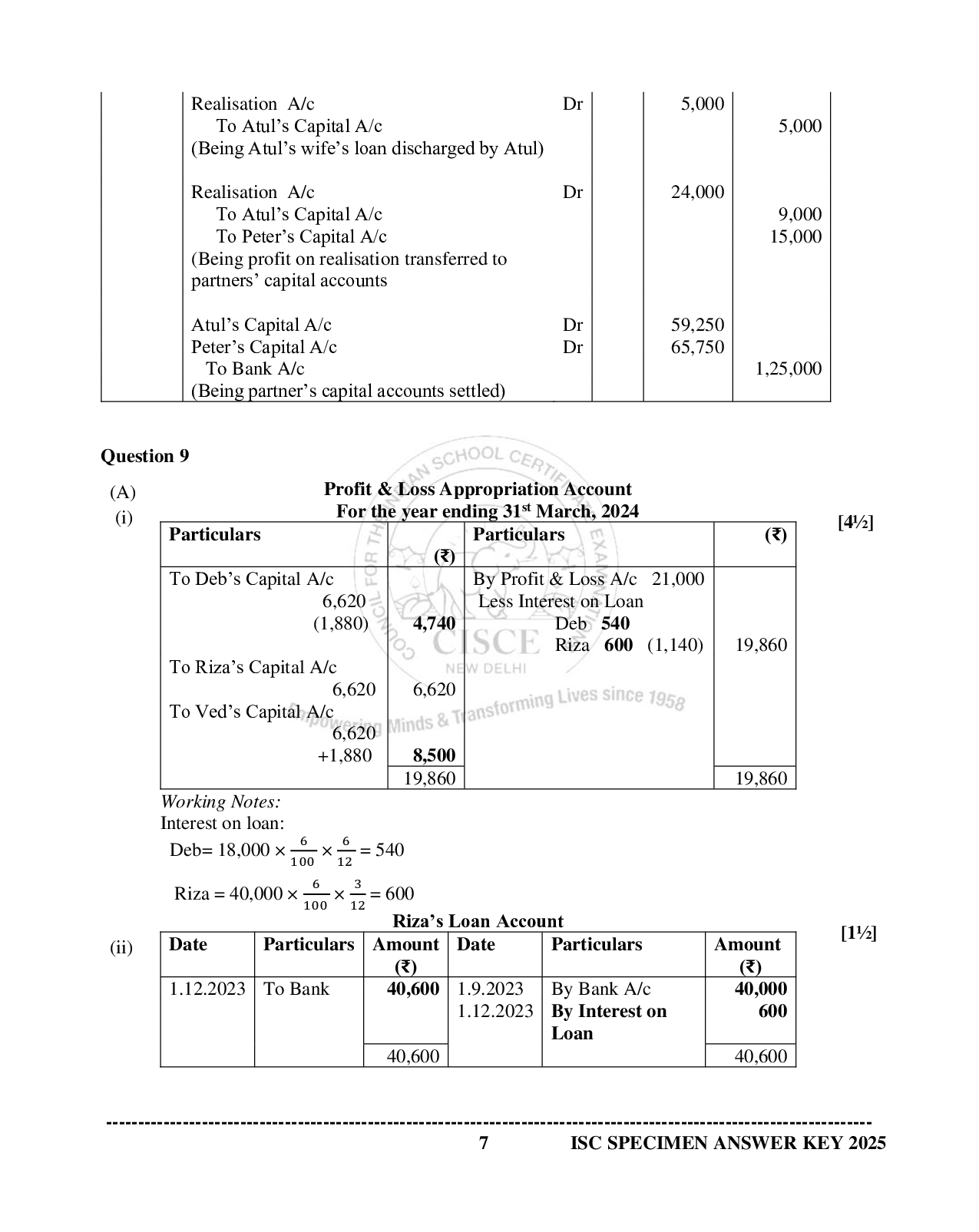 ISE Sample paper for Accounts