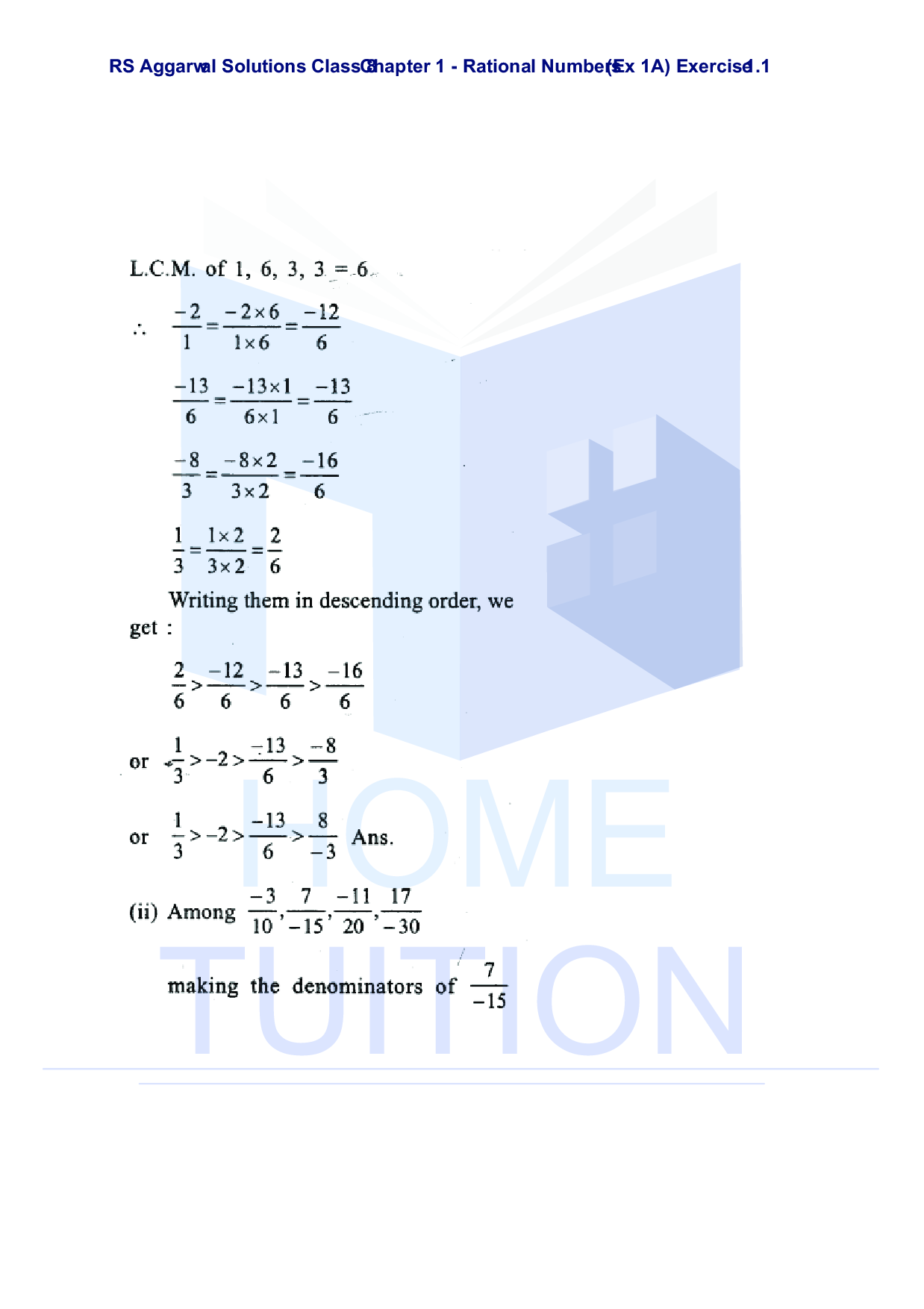 Chapter-1 Rational Numbers