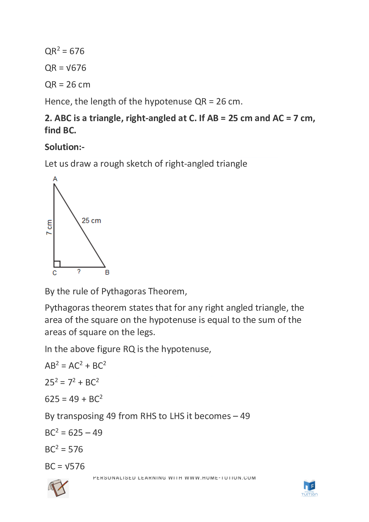 Class 7 Maths Chapter 6 The Triangle and its Properties
