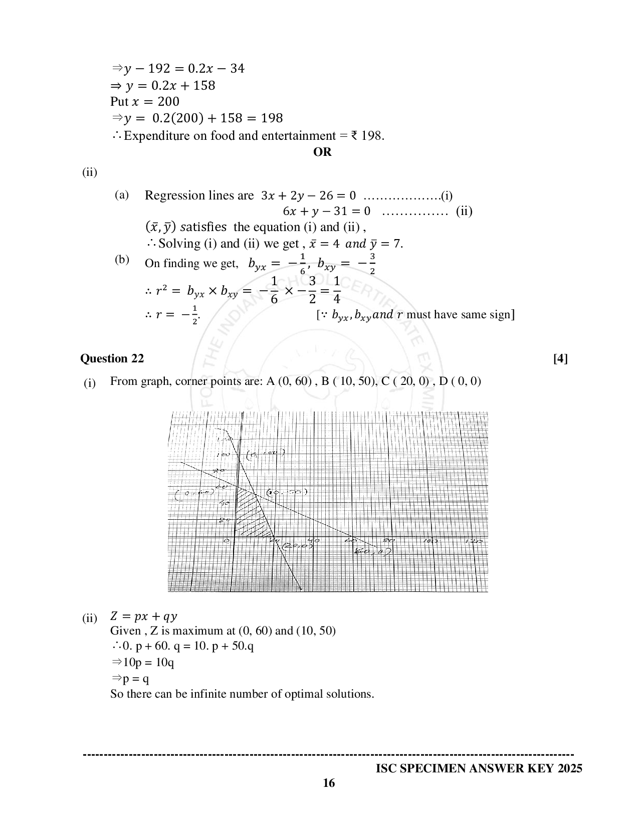 ISE Sample paper for Math’s