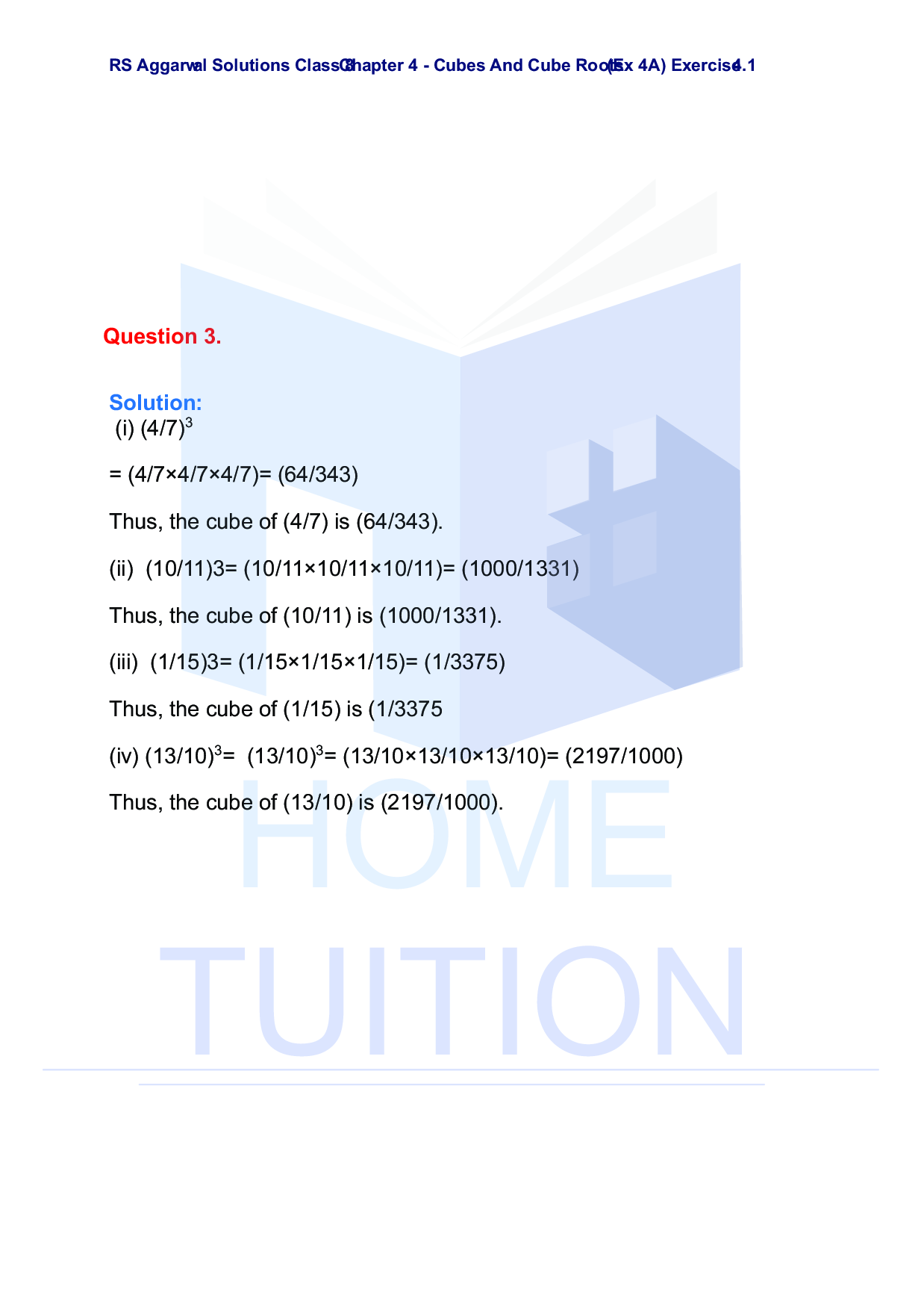 Chapter-4 Cubes and Cube Roots