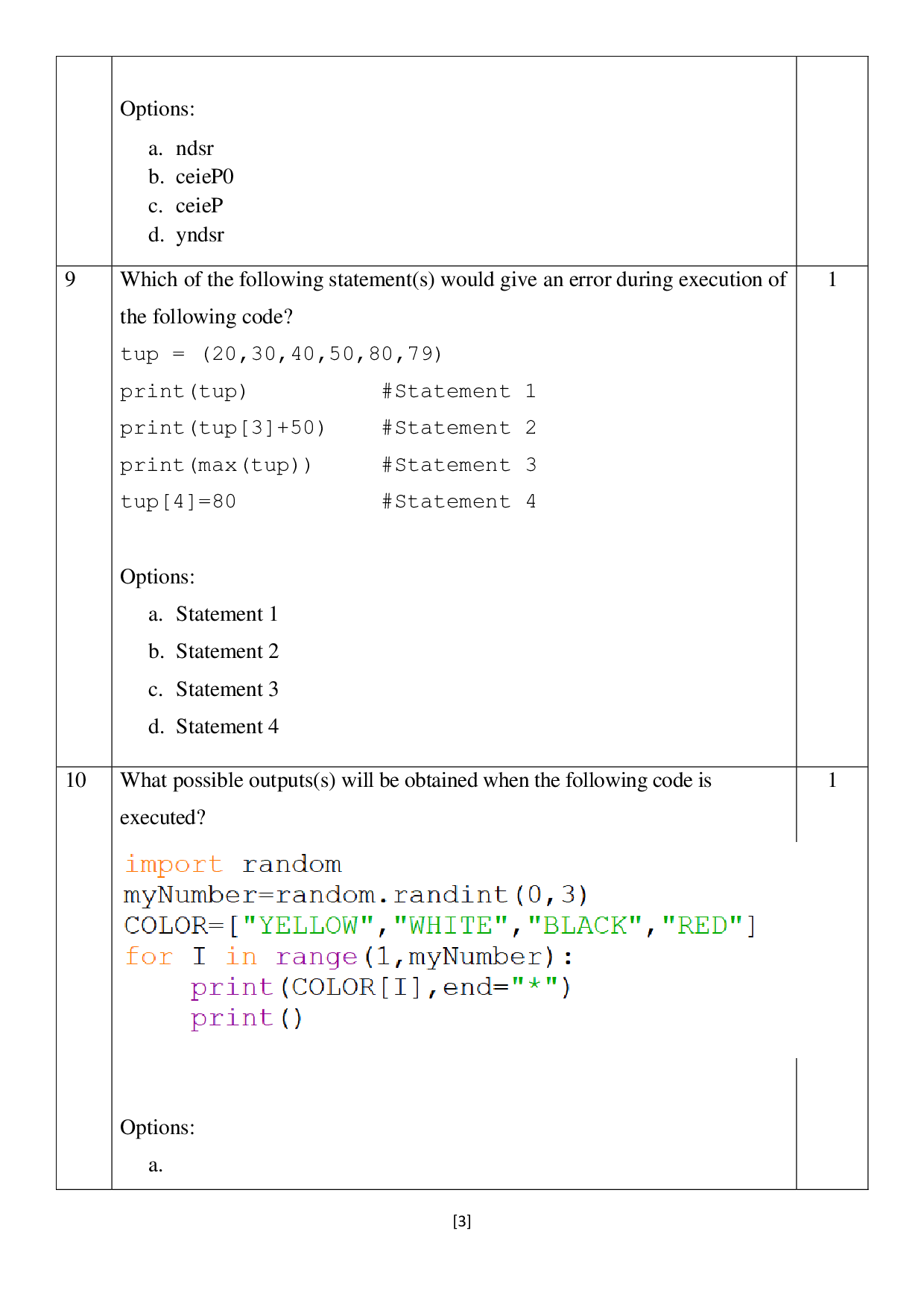 Class 12 Sample Papers for Computer Science