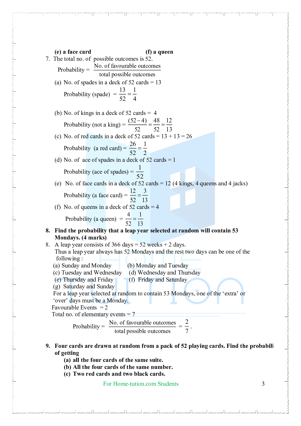 Chapter 16 Probability Questions
