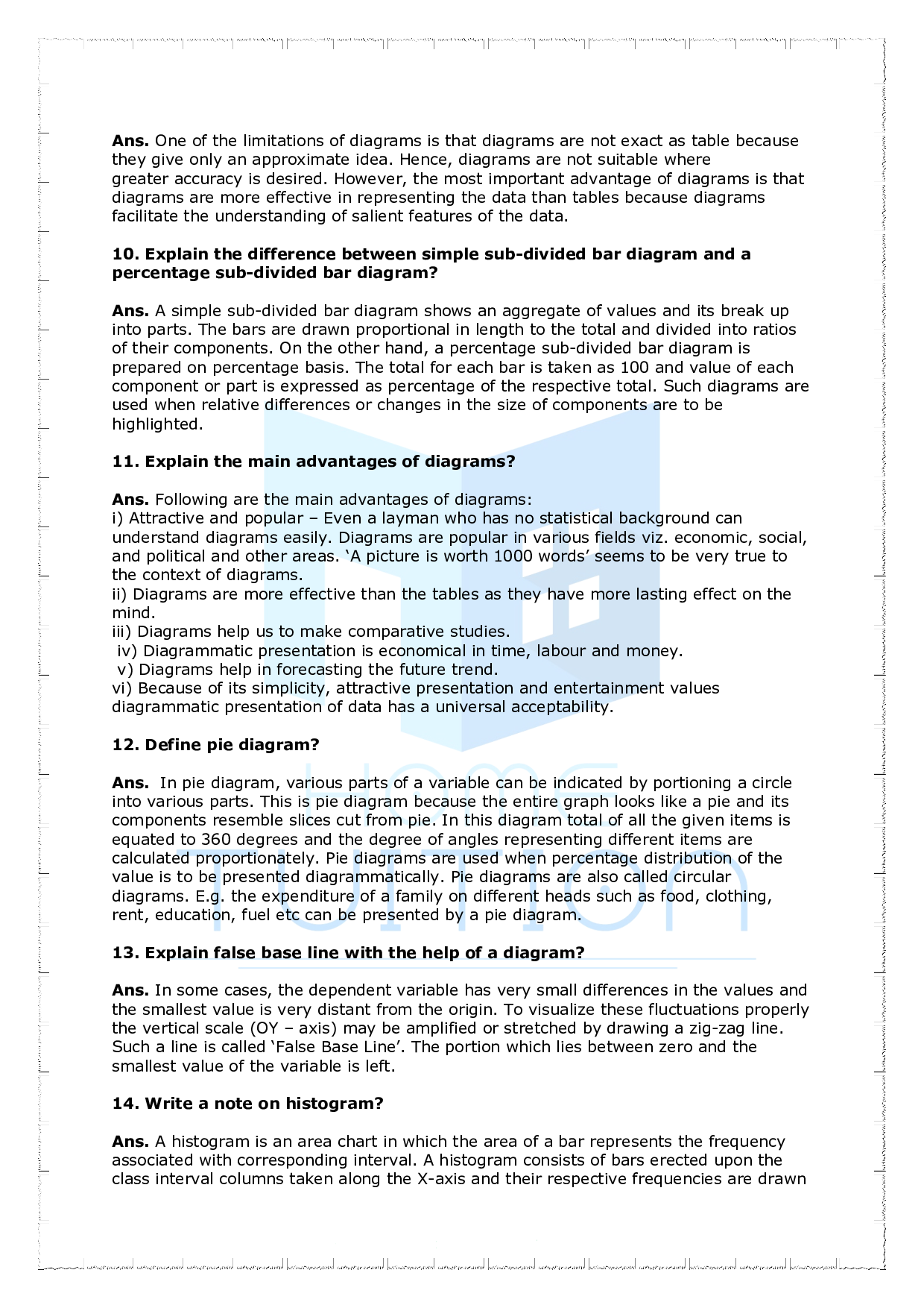 Chapter 4 Presentation of Data (Statistics)