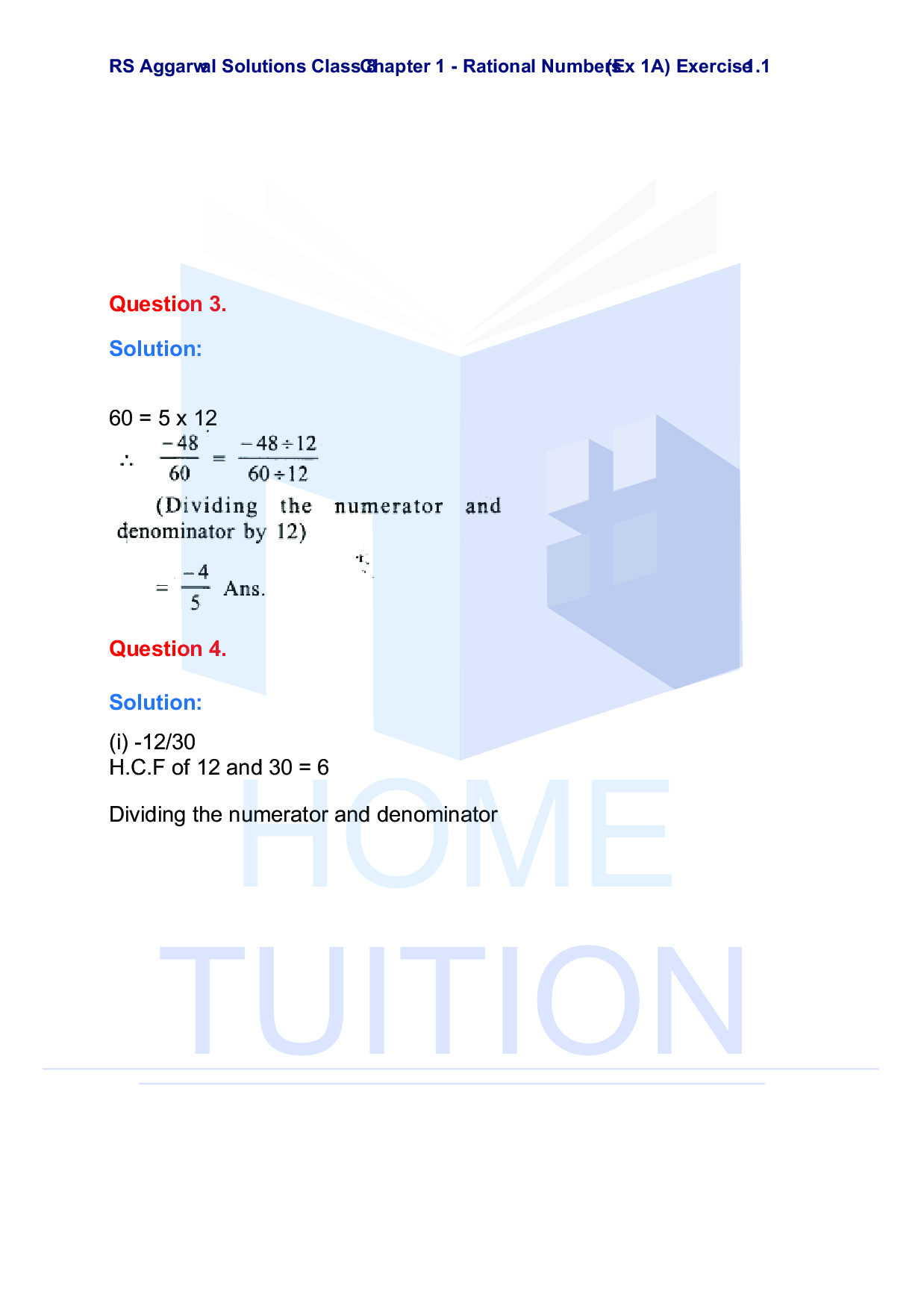 Chapter-1 Rational Numbers