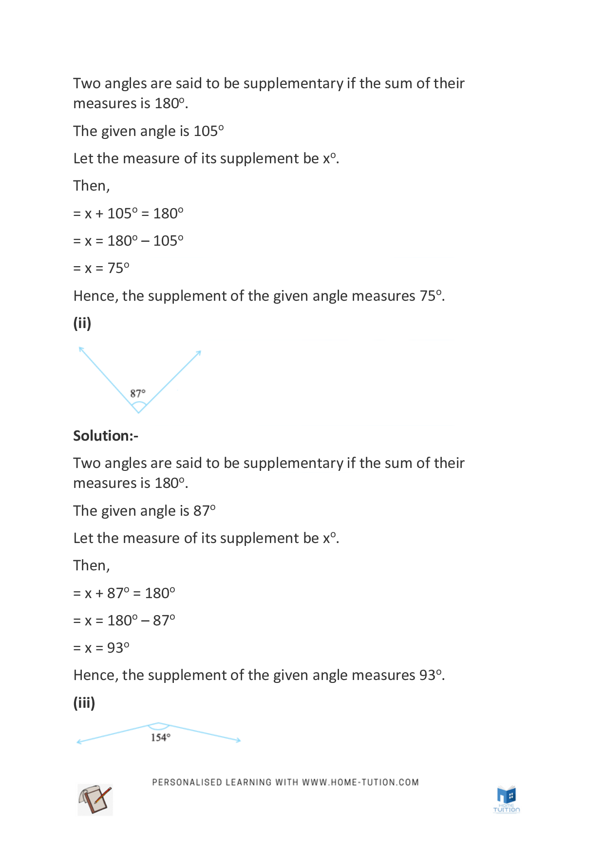 Class 7 Maths Chapter 5 Lines and Angles