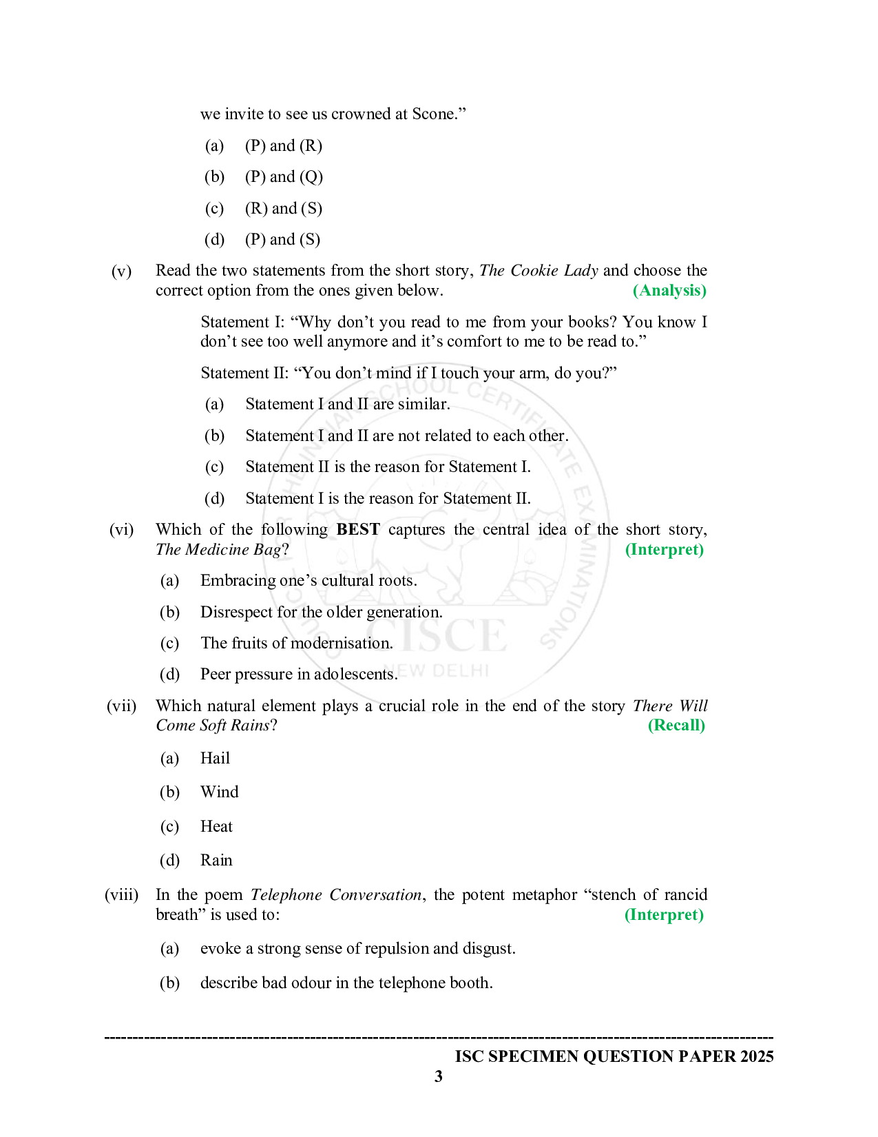 ISE Sample paper for English Paper-2