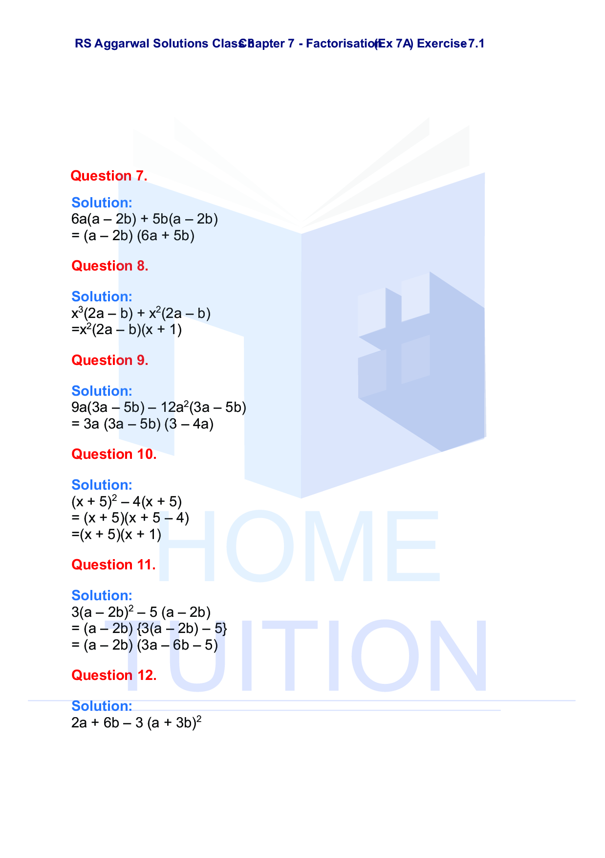 Chapter-7 Factorisation