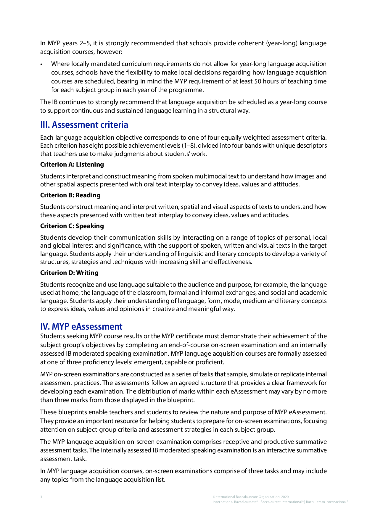 Middle Years Programme (MYP) curriculum