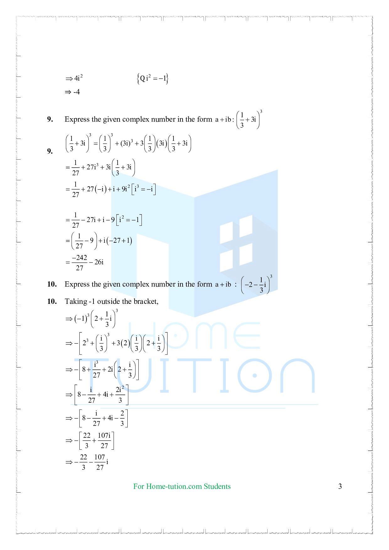 Chapter 5 Complex Numbers and Quadratic Equations