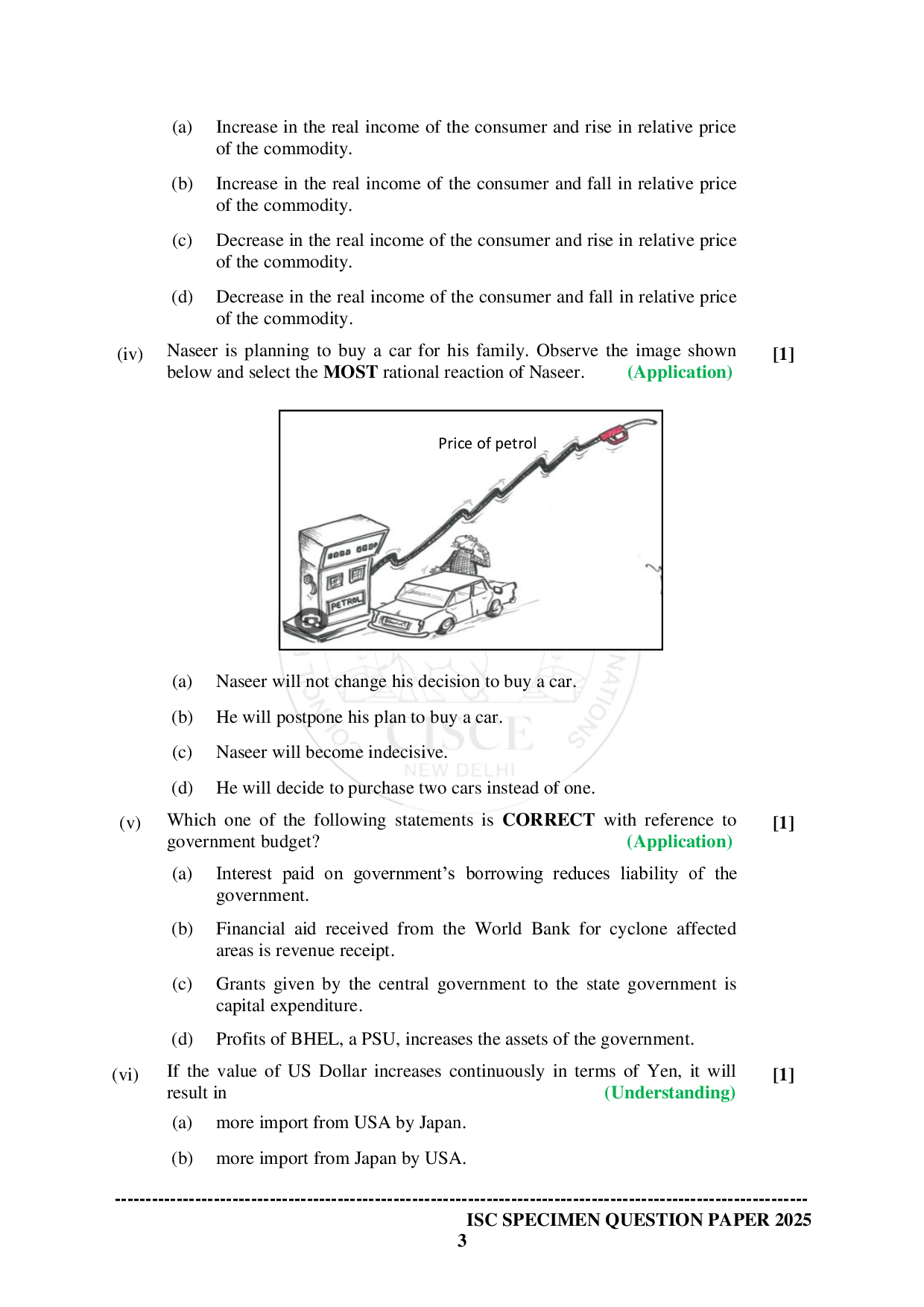 ISE Sample paper for Economics