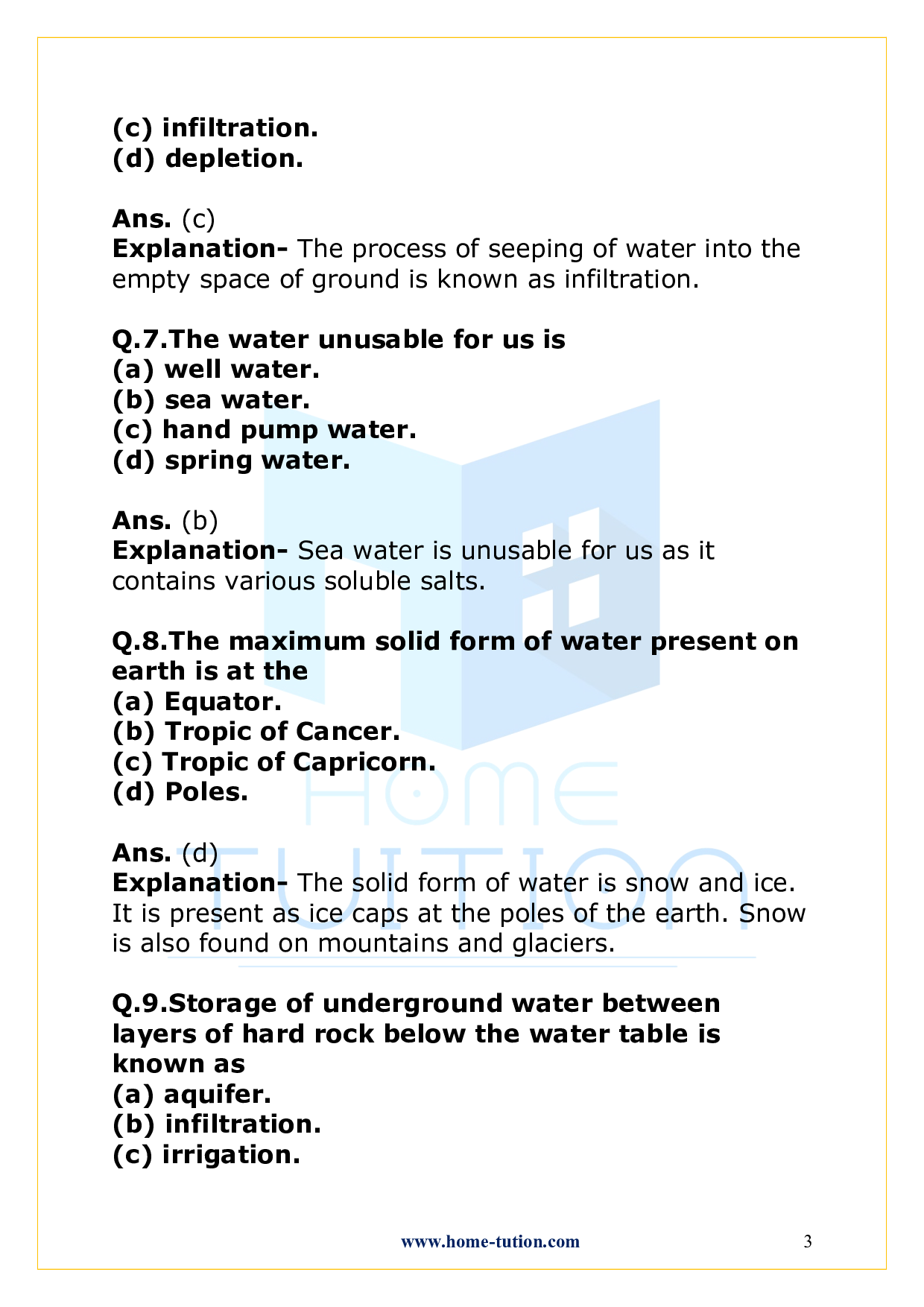 Chapter 16 Water: a precious resource