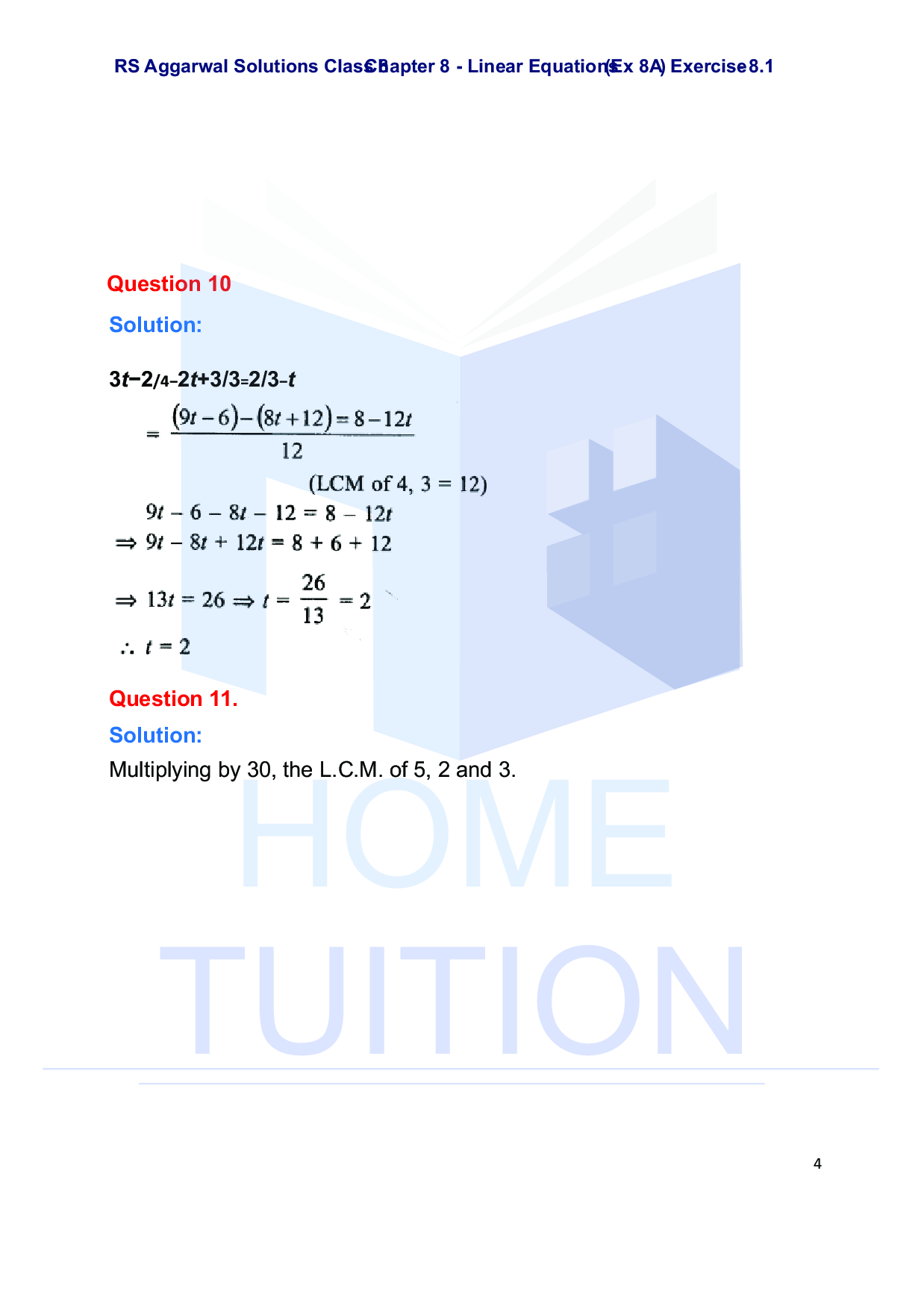 Chapter-8 Linear Equations