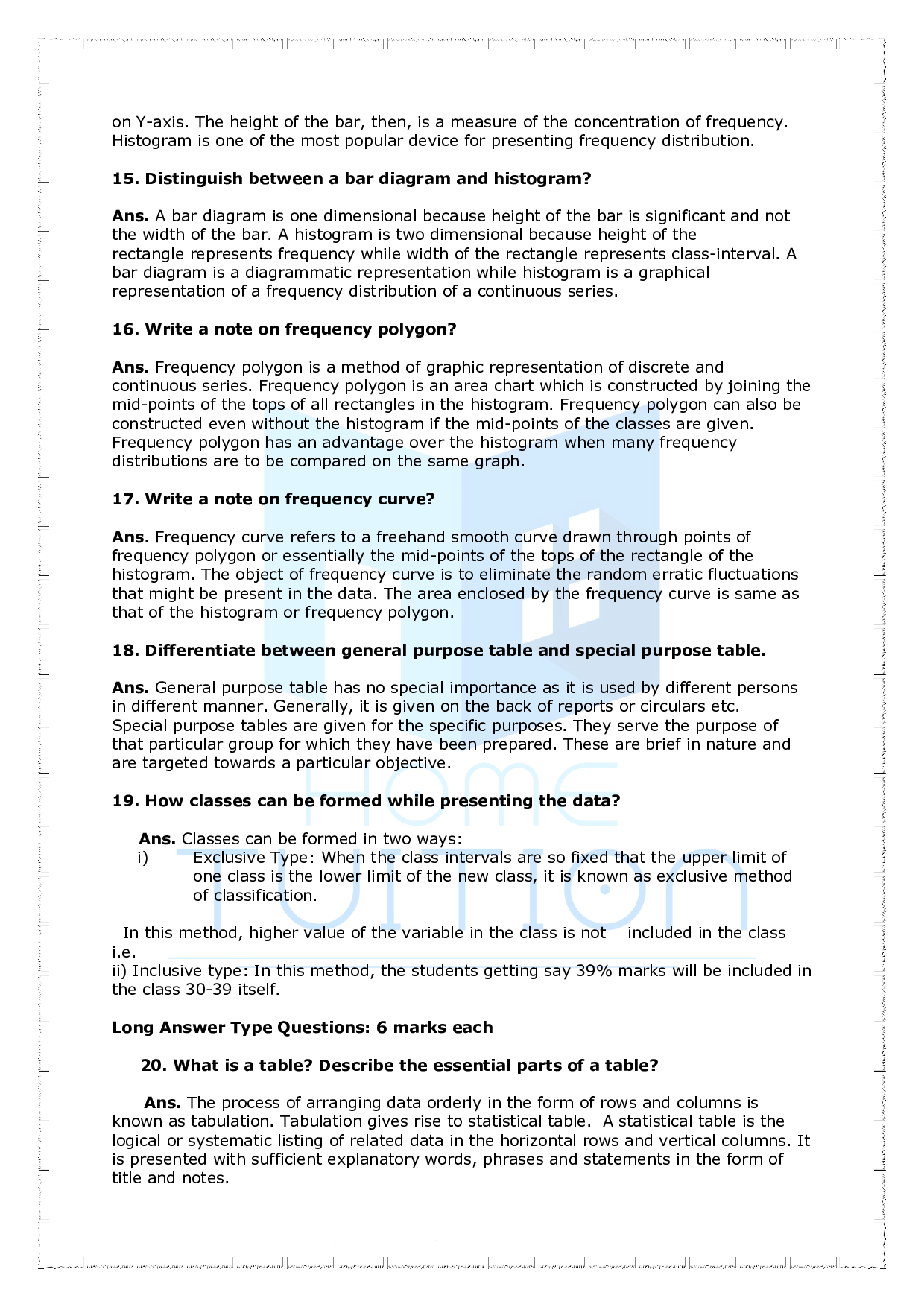 Chapter 4 Presentation of Data (Statistics)