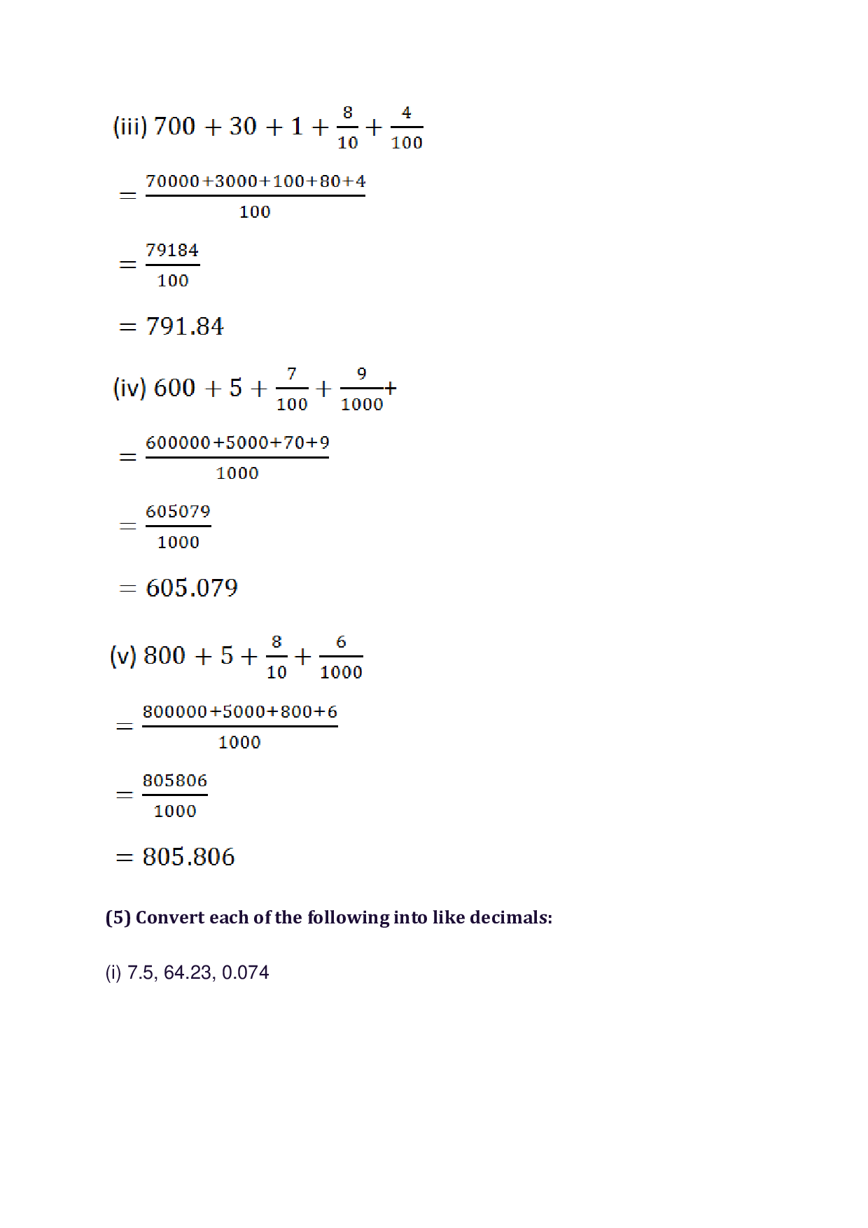 Chapter-7 Decimals