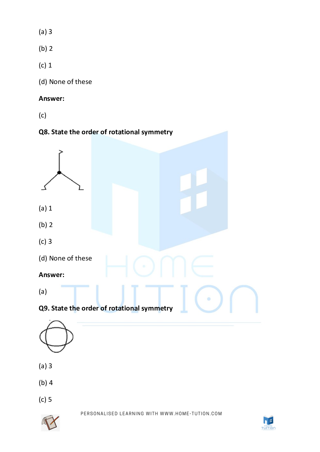 CBSE Class 5 Maths Symmetry and Nets of Solids Worksheet with Answers PDF 