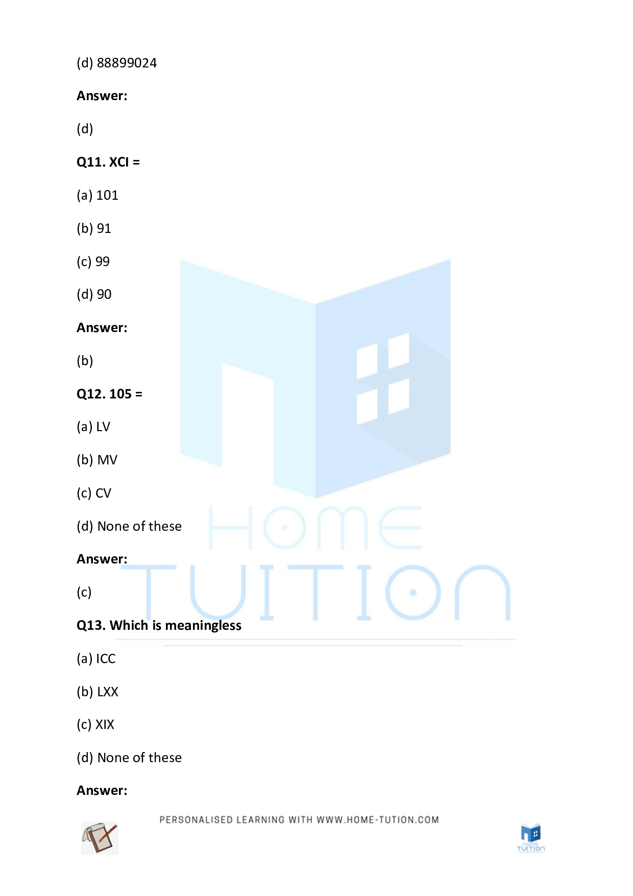 CBSE NCERT Class 5 Maths Large Number Worksheet Free PDF Home Tution
