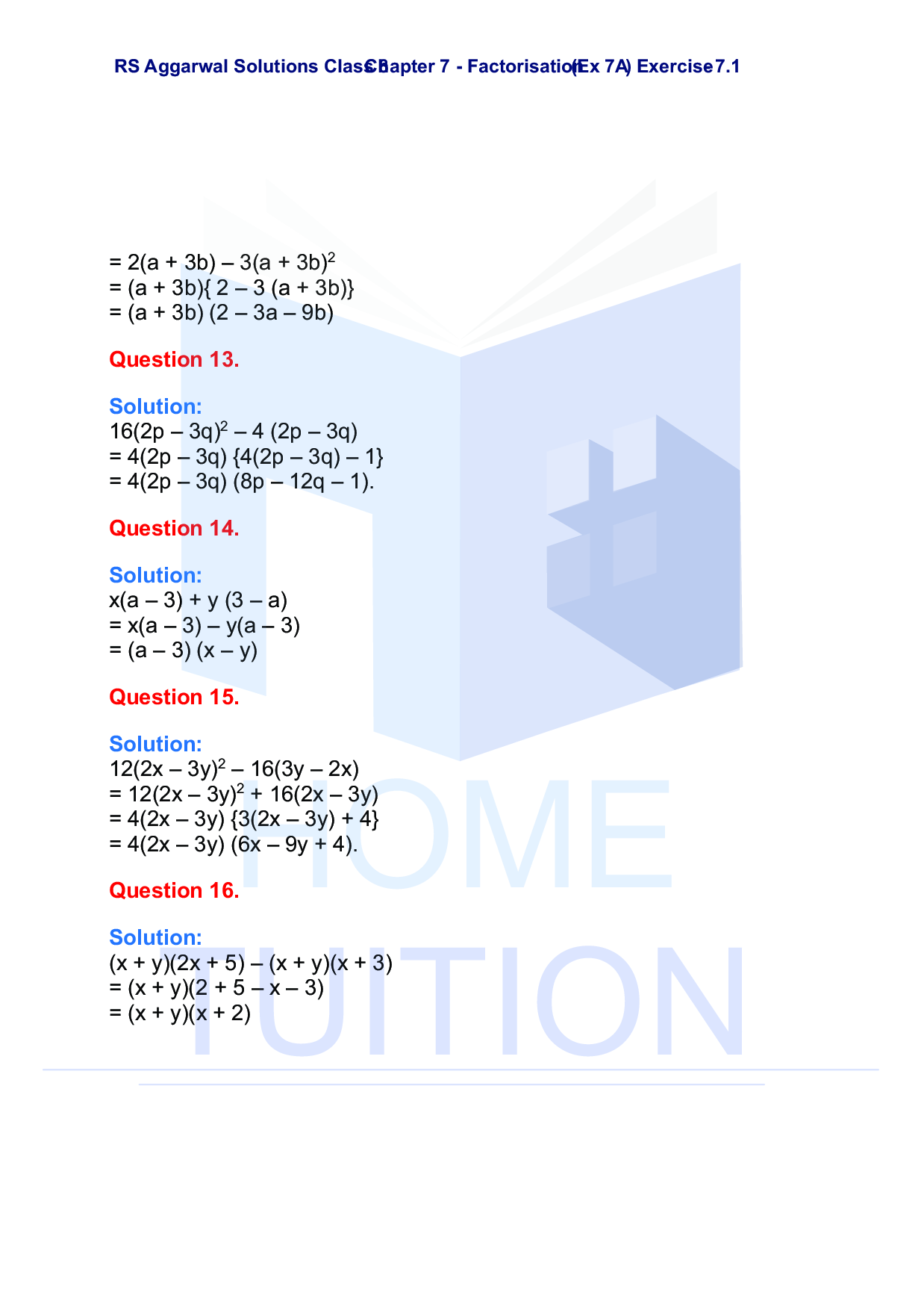 Chapter-7 Factorisation