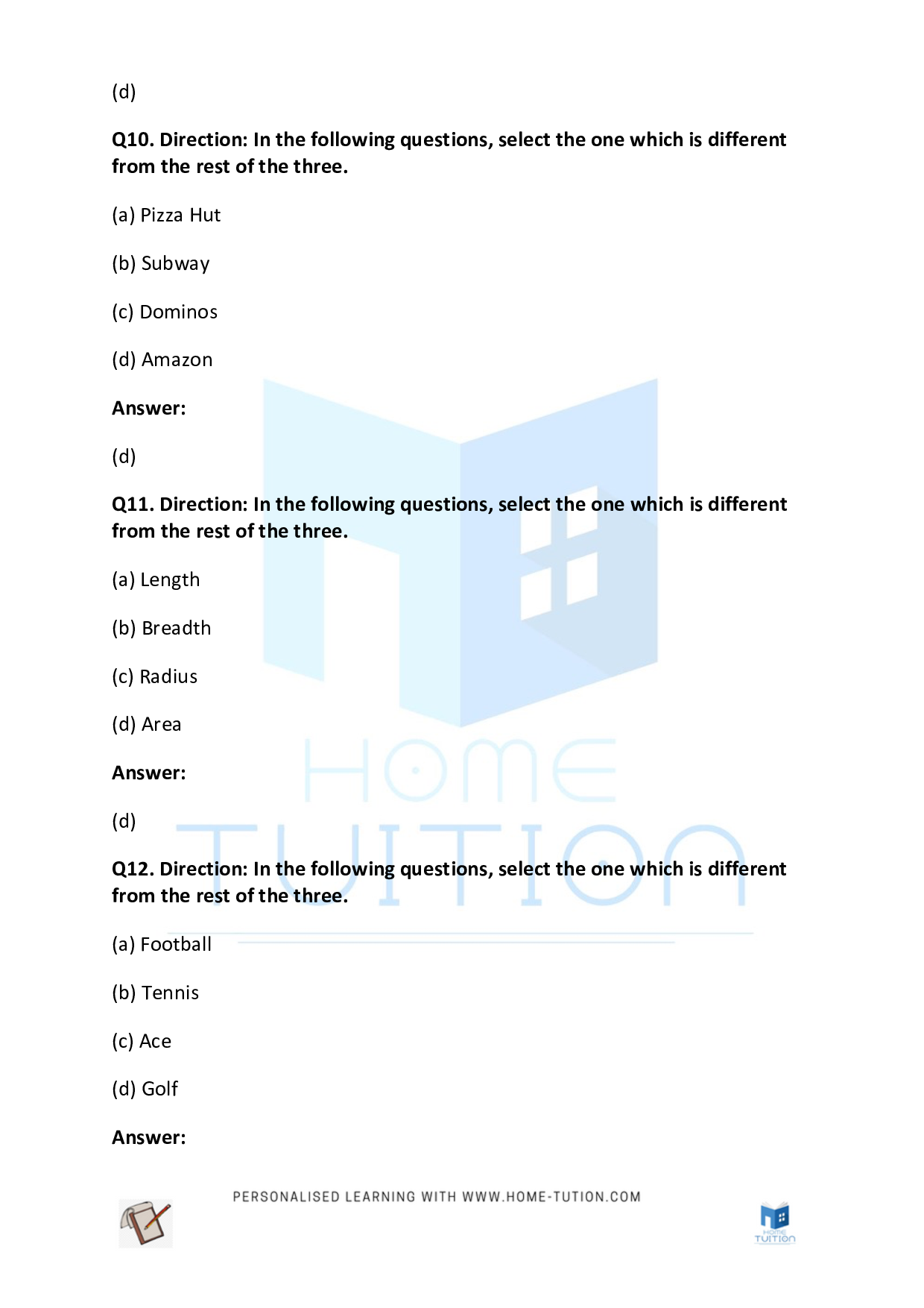 CBSE Class 5 English Classification Worksheet PDF