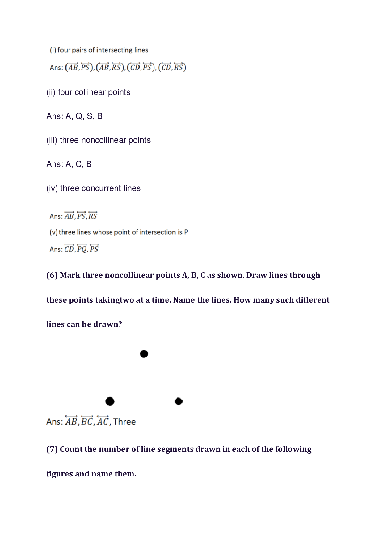 Chapter-11 Line Segment, Ray and Line