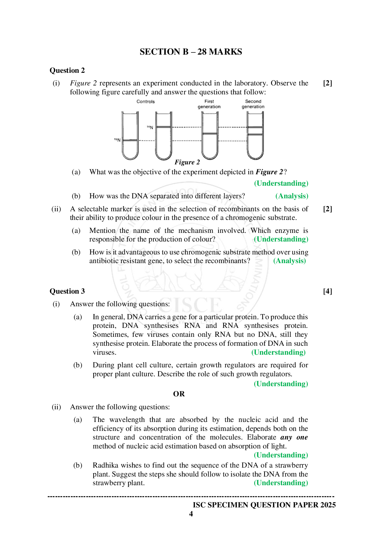 ISE Sample paper for Biotechnology