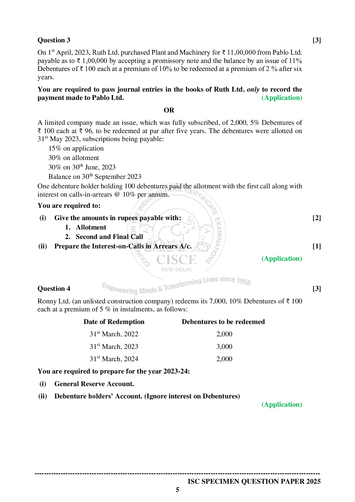 ISE Sample paper for Accounts